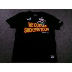 Wedding Cake Shirt Mens XL Black We Outside Smokers Tour Wake Bake